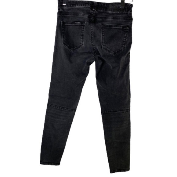 Zara Basic Denim Washed Black Side leg studs - Picture 3 of 9